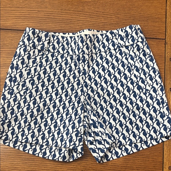 J. Crew Navy and White Seahorse Pattern Shorts - Picture 1 of 4